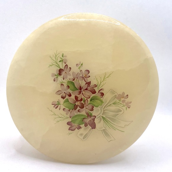 Vintage Italy Alabaster Trinket Box - Picture 1 of 12